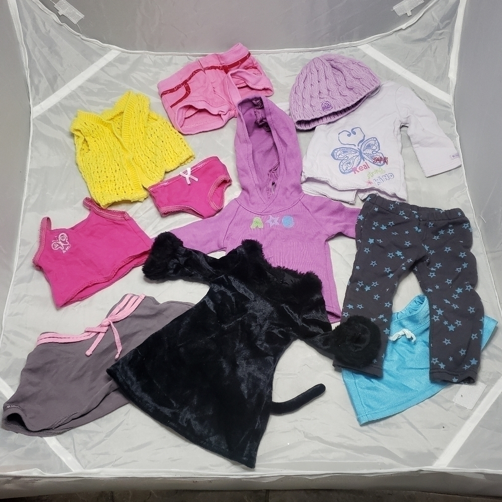 American Girl Doll Clothes Clothing Lot 18" Cat Costume Hoodie Shirt Tops EUC